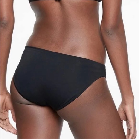 NWT- Athleta Black Clean Medium Bikini Swim Bottom L - Picture 11 of 11